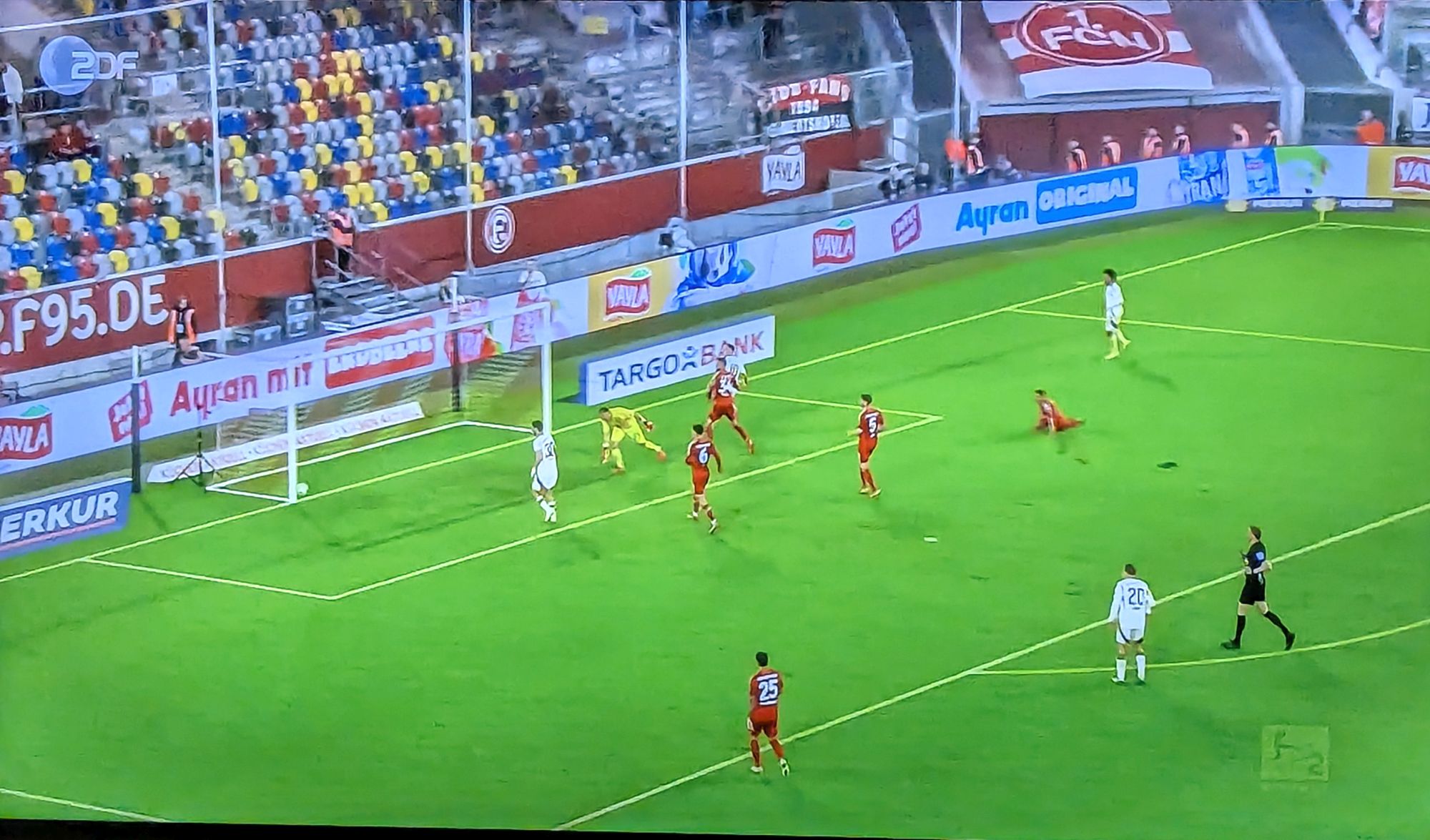 F95 vs Nürnberg: Das völlig unnötige 0:3 (Screenshot ZDF)