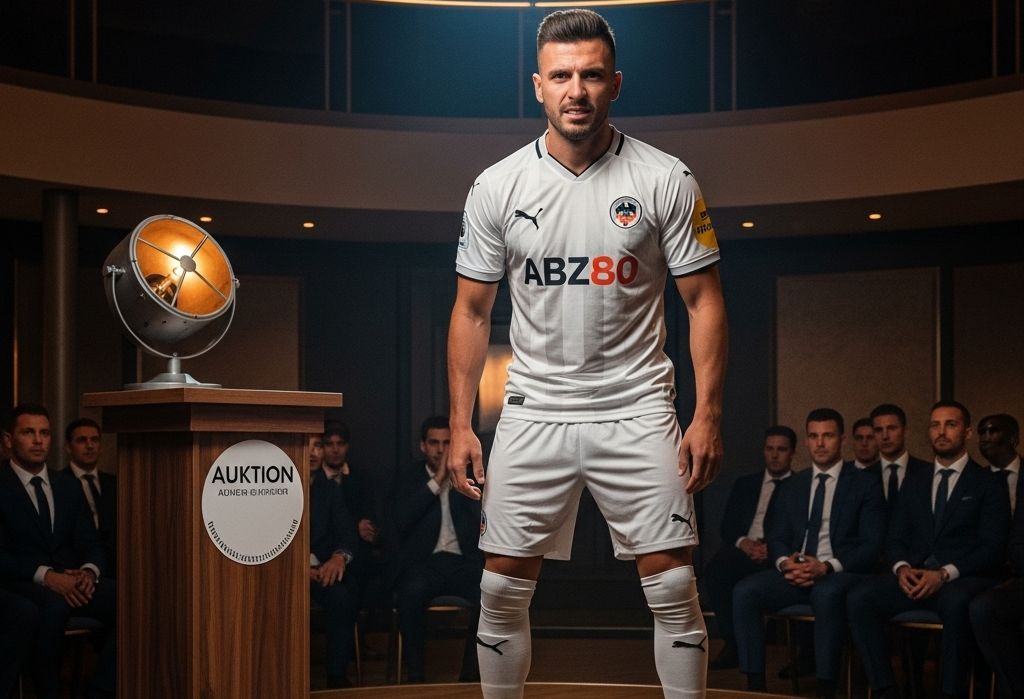 So könnte die Versteigerung eines Fußballprofis aussehen (Illu: by Google Gemini)ei