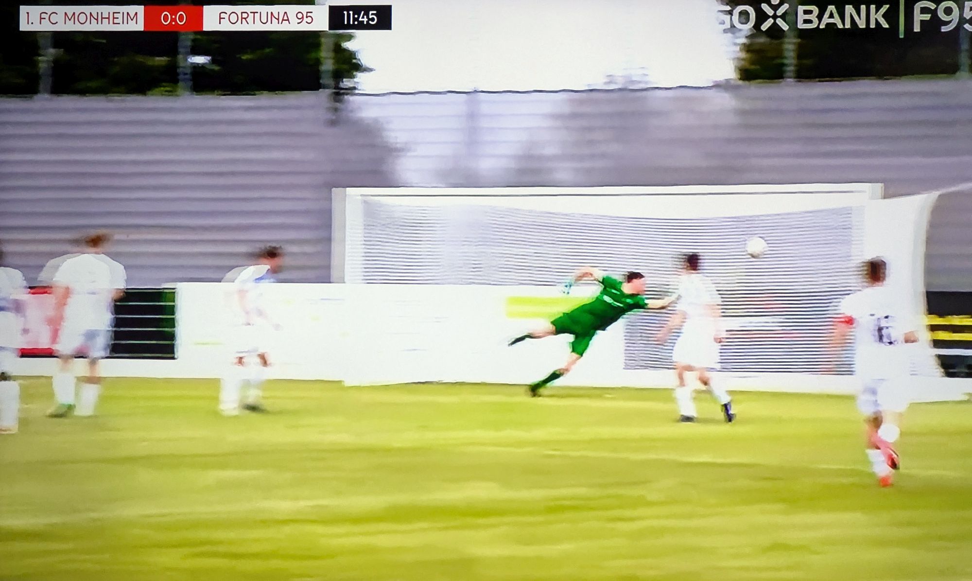 Monheim vs F95: Das war das 1:0 (Screenshot: f95.tv)