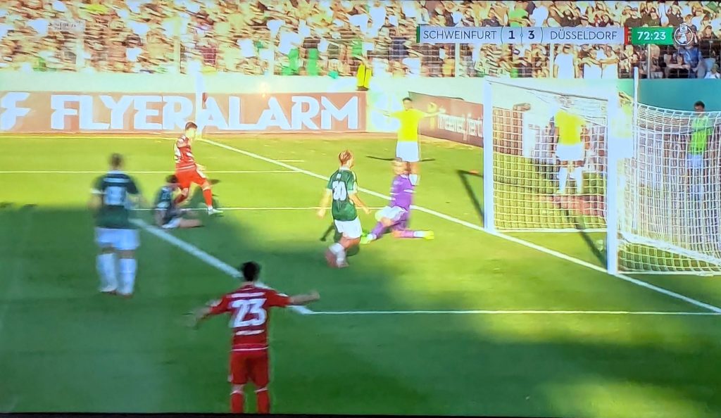 Schweinfurt vs F95: Das 1:3 war auch sehr schön (Screenshot Sky)