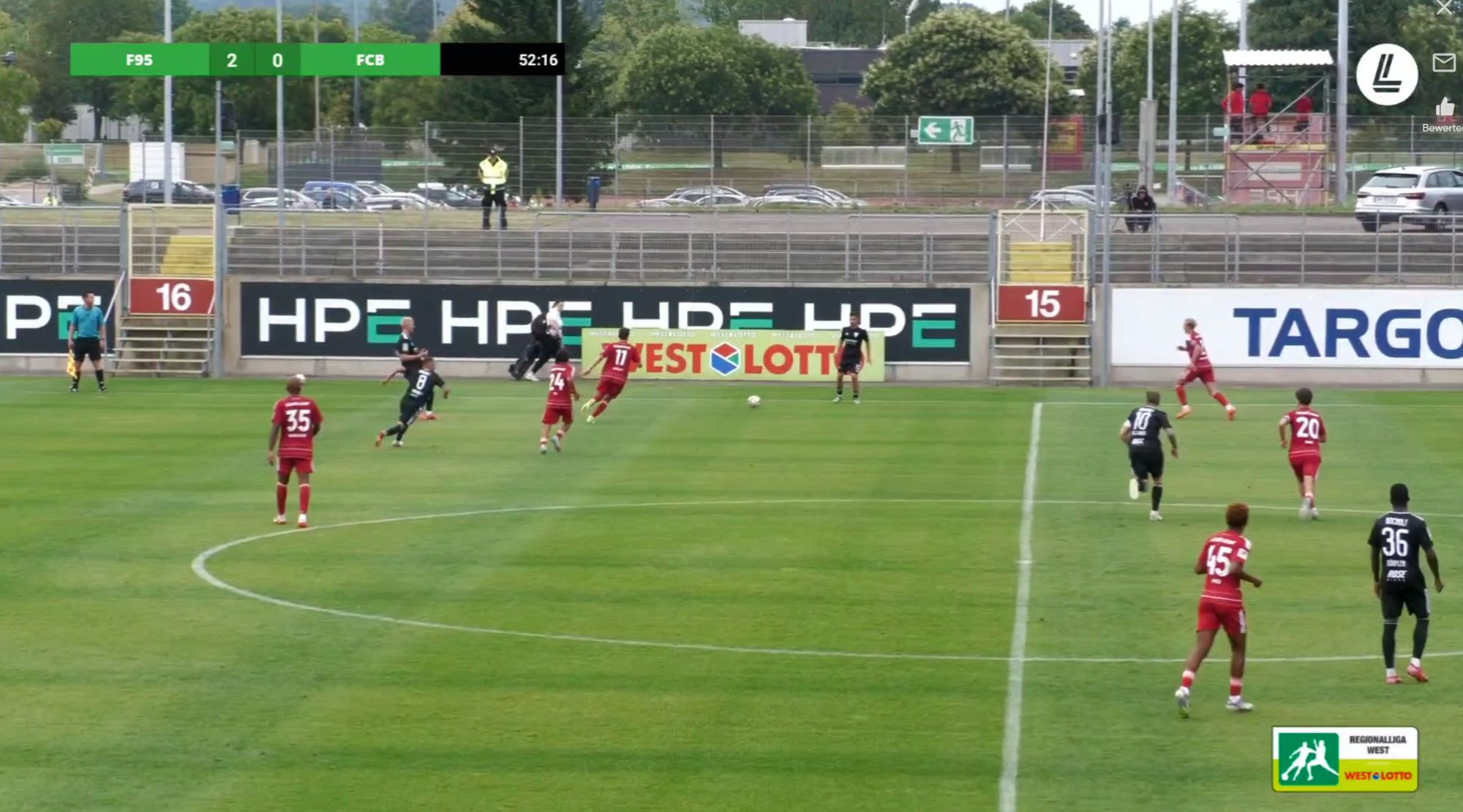 Zwote vs Bocholt: Ein klasse Spiel im PJS (Screenshot LEAGUES)