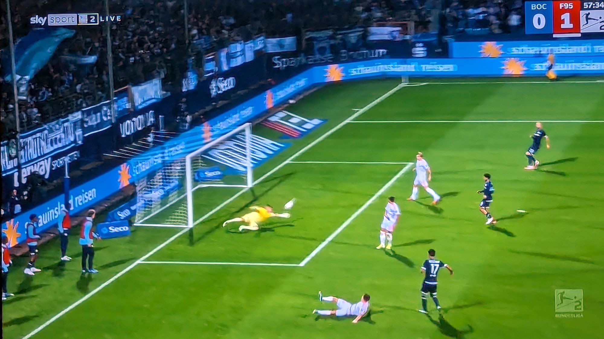 Bochum vs F95: Kastenmeier und seine Glanzparade (Screenshot Sky)