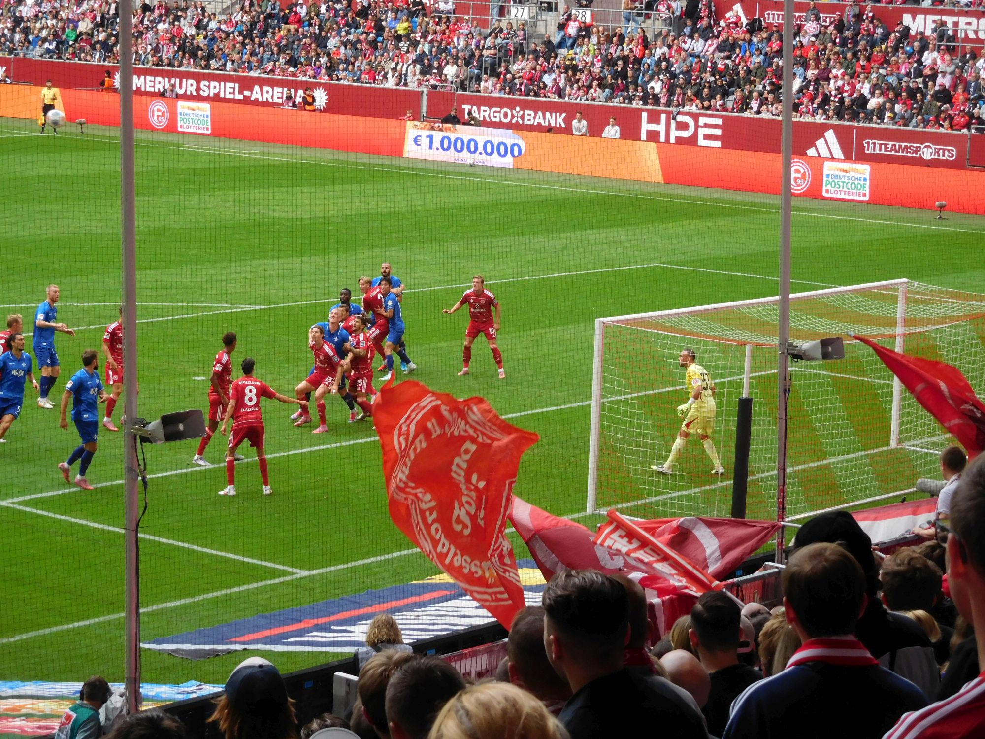 F95 vs Darmstadt: Eine von sechs Ecken gegen uns in Hälfte 1 (Foto: FP)