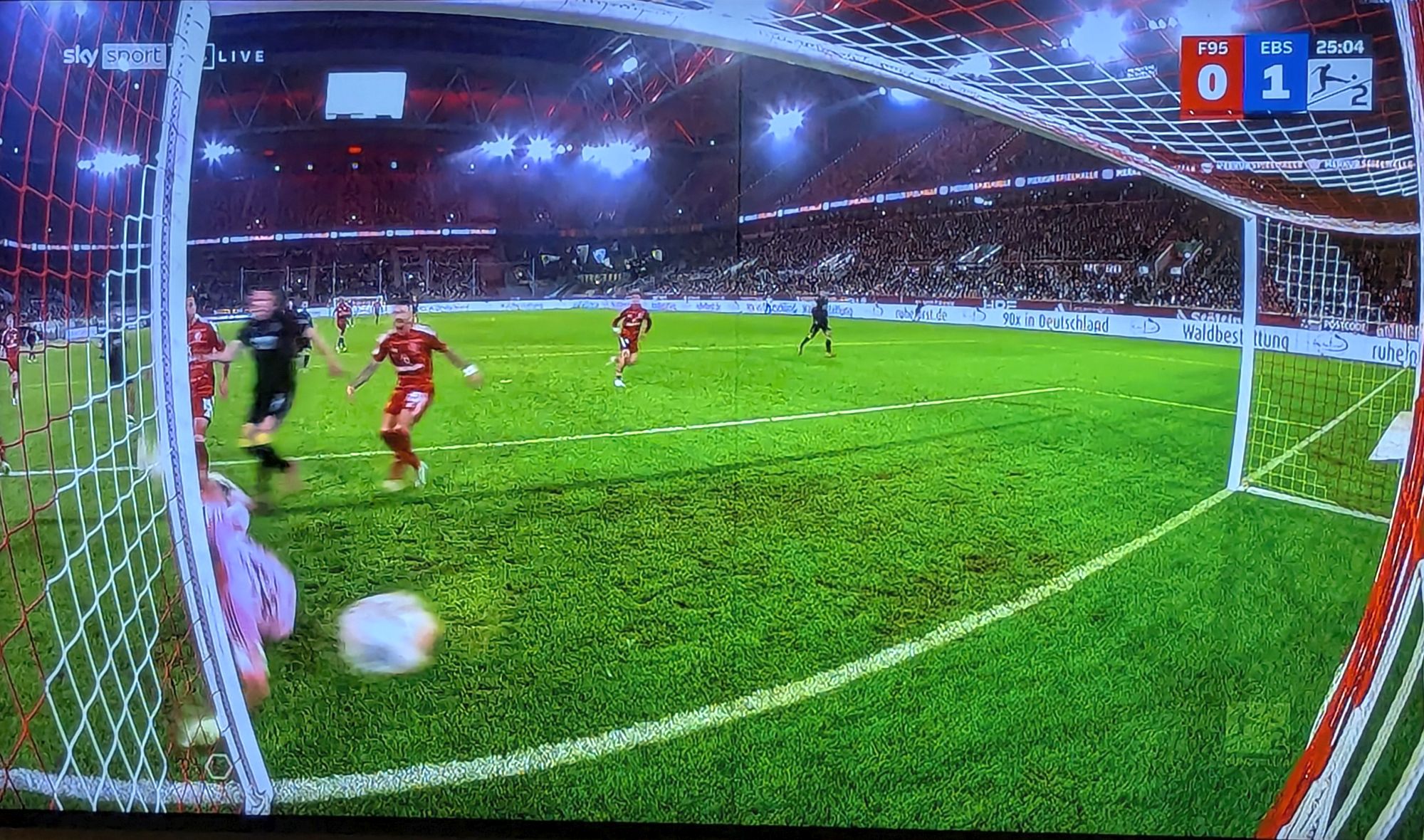 F95 vs BTSV:  Torwartfehler zum 0:1 (Screenshot Sky)
