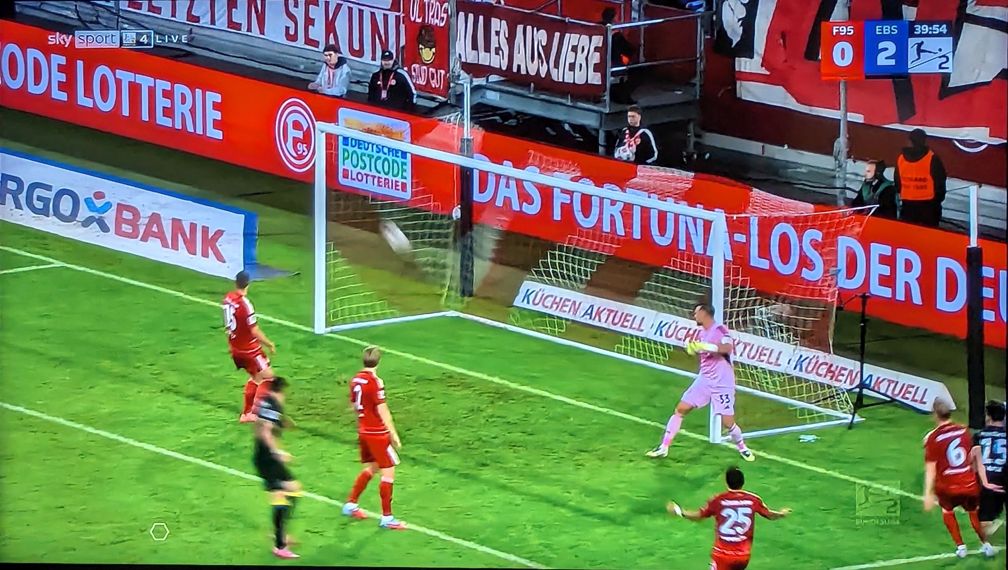 F95 vs BTSV:  Und dann auch noch das 0:2 (Screenshot Sky)