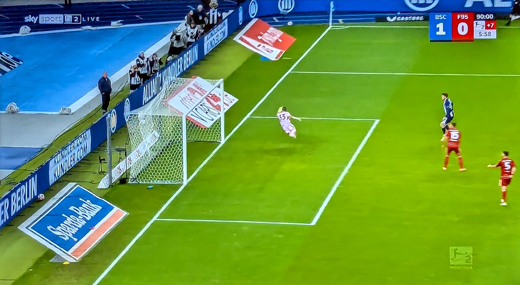 Hertha vs F95: Das fürchterliche 1:0 für die Berliner (Screenshot Sky)