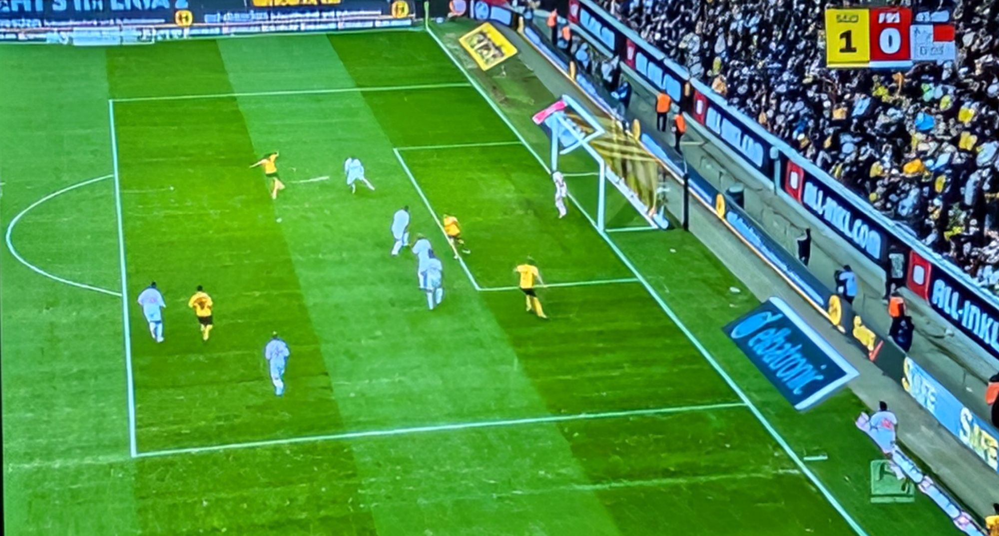 Dresden vs F95: Das 1:0 für Dresden  (Screenshot Sky)