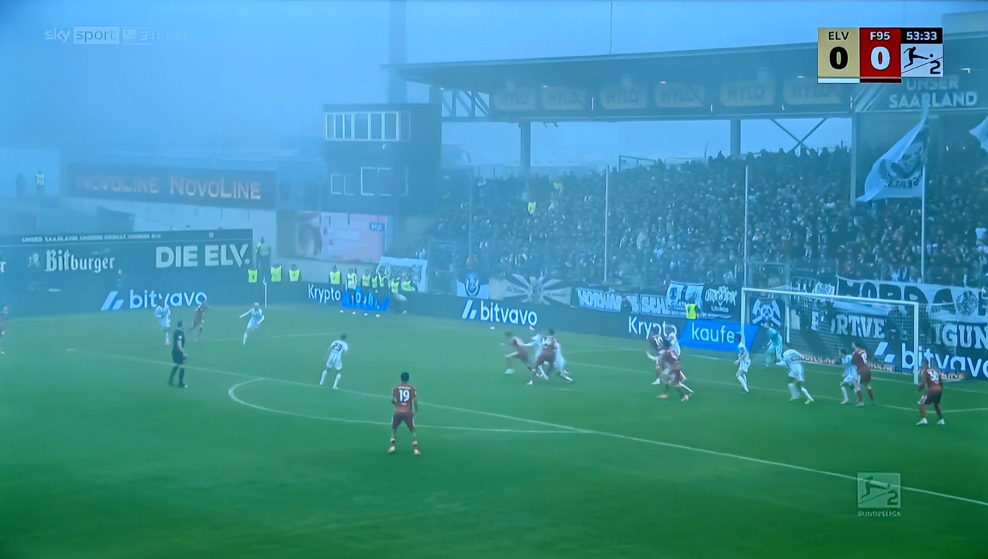 Elversberg vs F95: Schöner Angriff (Screenshot Sky)