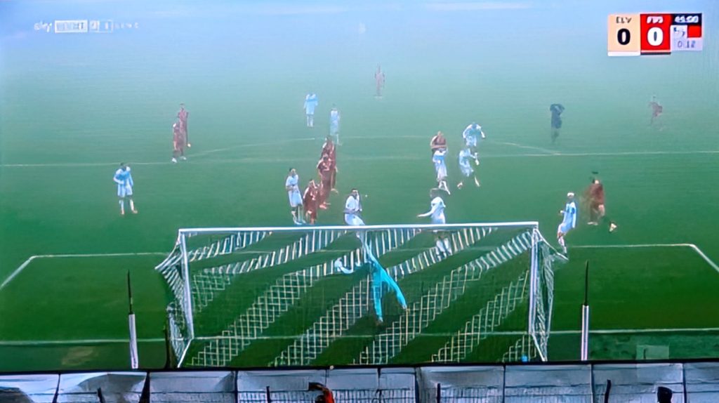 Elversberg vs F95: Ein feiner Torschuss von Daland (Screenshot Sky)