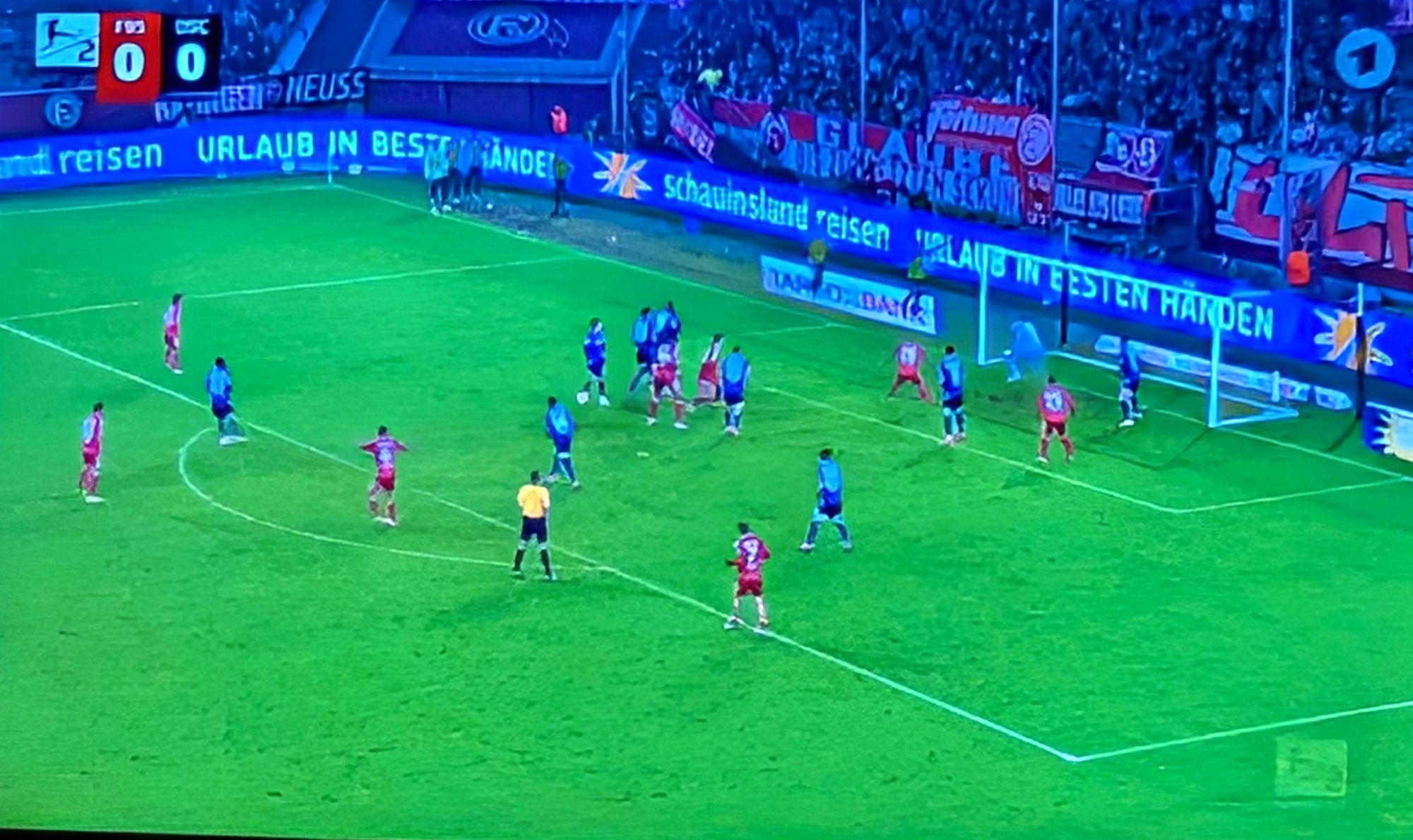 F95 vs Bielefeld: Cedi köpft zum Sieg (Screenshot ARD)