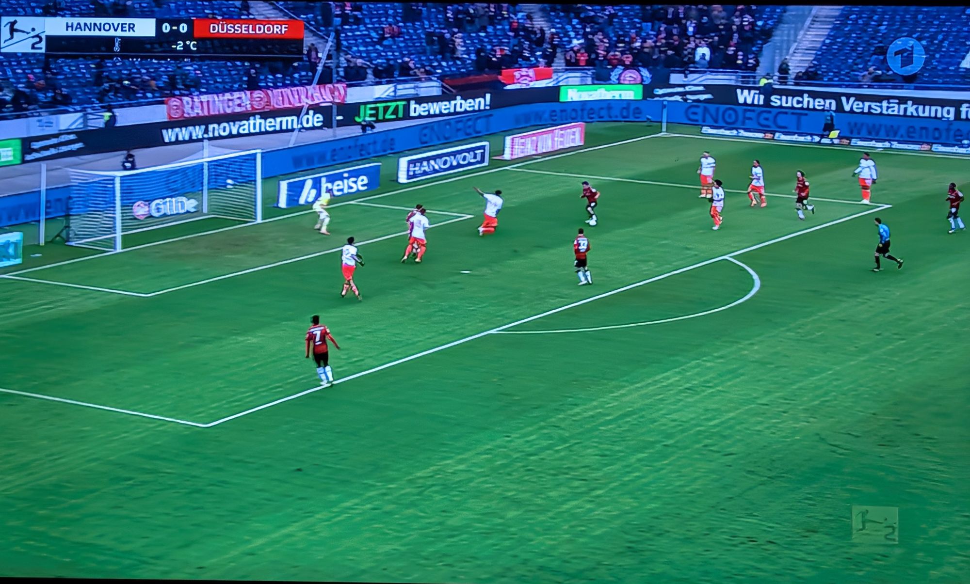 Hannover vs F95: Übertölpelt zum 0:1 (Screenshot ARD)