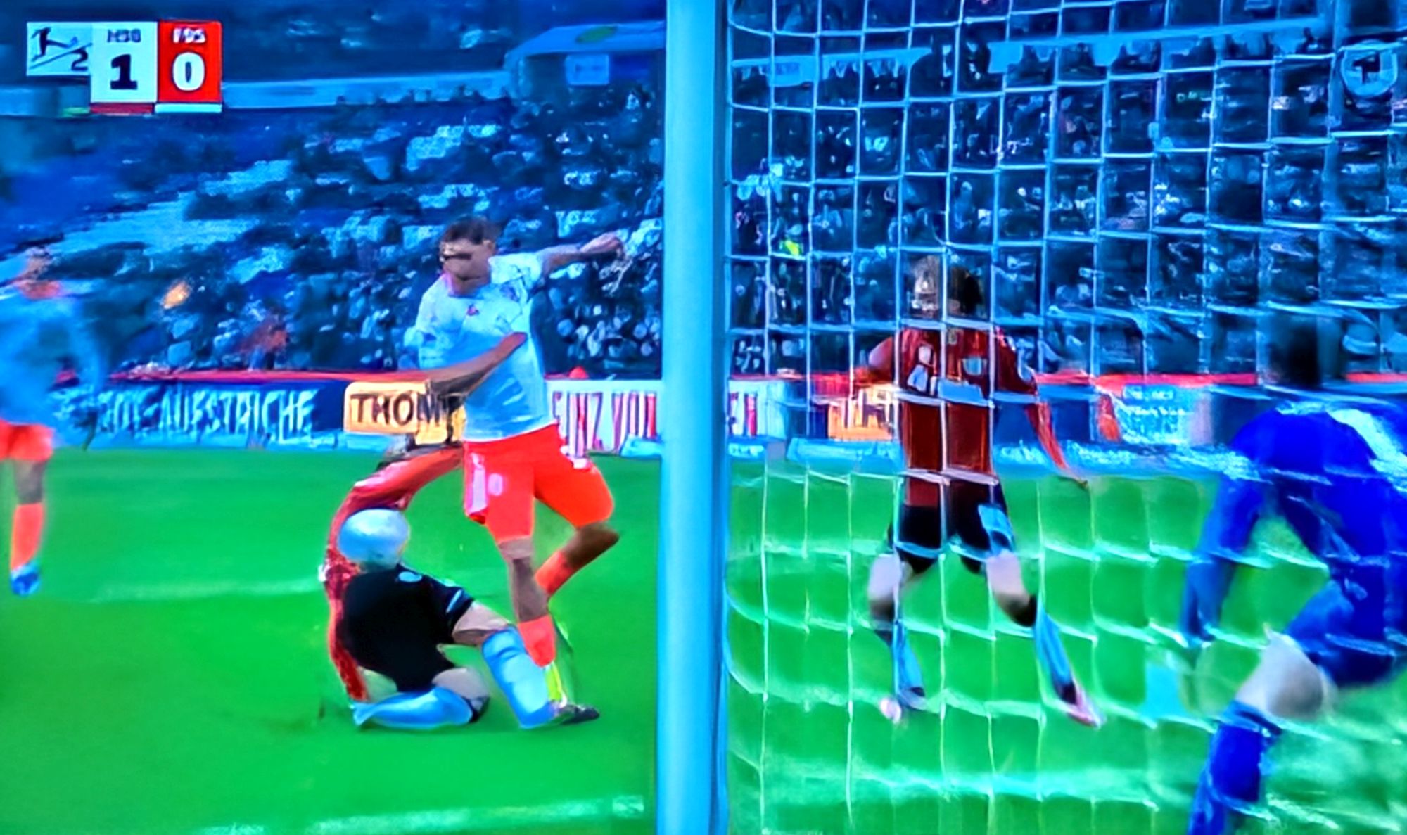 Hannover vs F95: Nein, das war kein Elfer (Screenshot ARD)