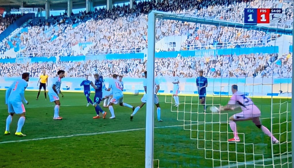 KSC vs F95: Die Szene zum 1:1 (Screenshot Sky)