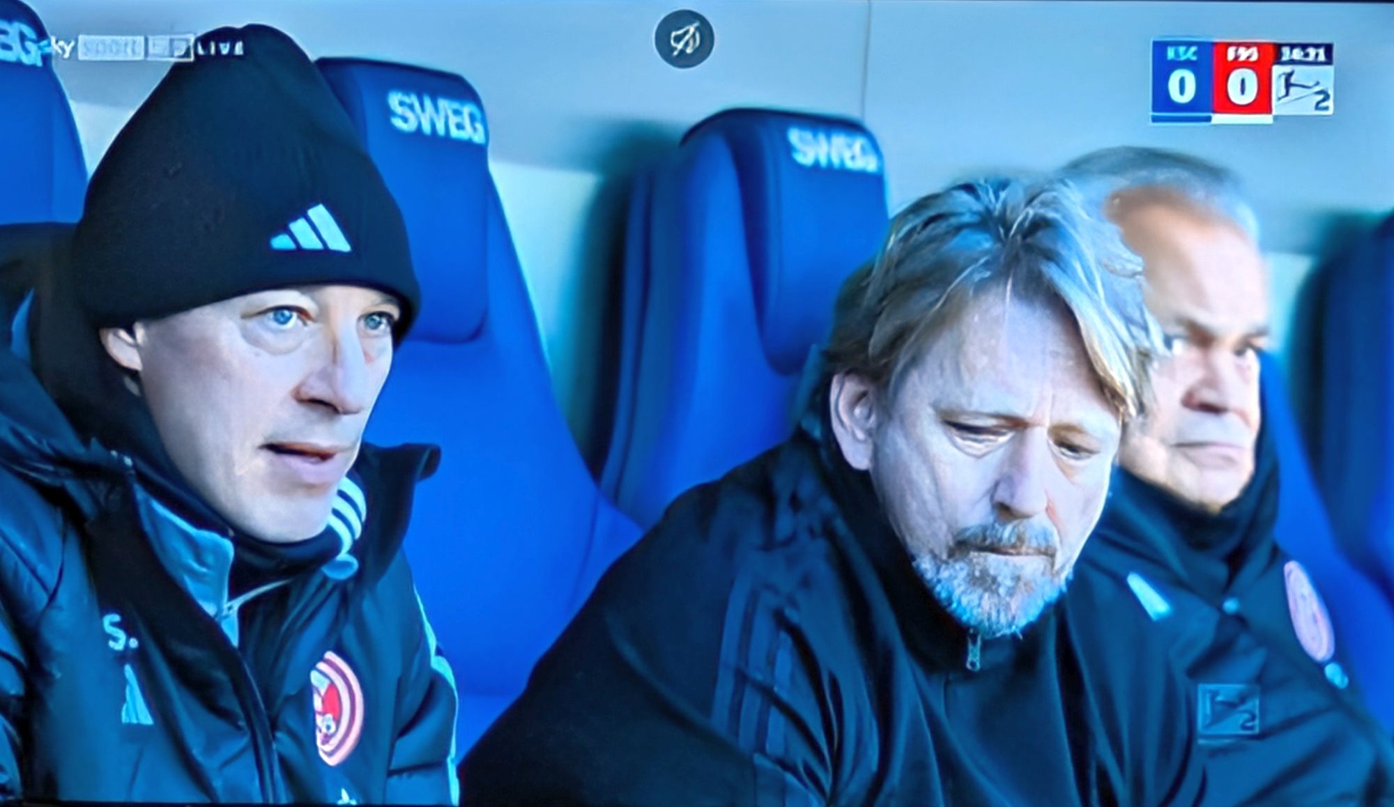KSC vs F95: Sportvorstand Sven Mislintat (Screenshot Sky)