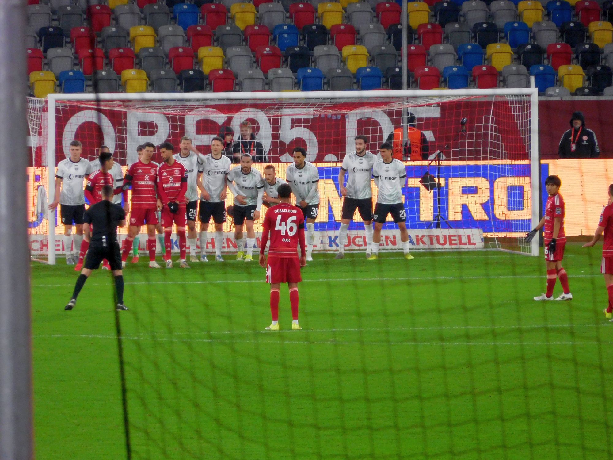 F95 vs Münster: Der indirekte Freistoß im gegnerischen Strafraum (Foto: FP)