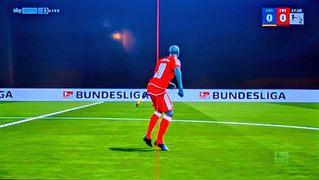 Braunschweig vs F95: Die verfickte kalibrierte Linie (Screenshot Sky)