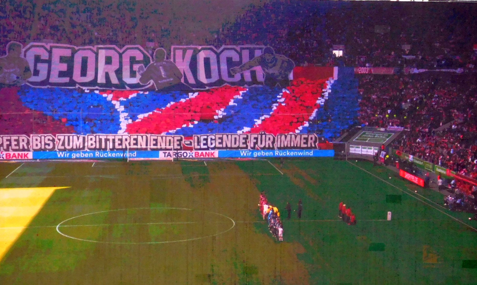 F95 vs Hertha: Die Choreo für Schorsch (Foto: FP)