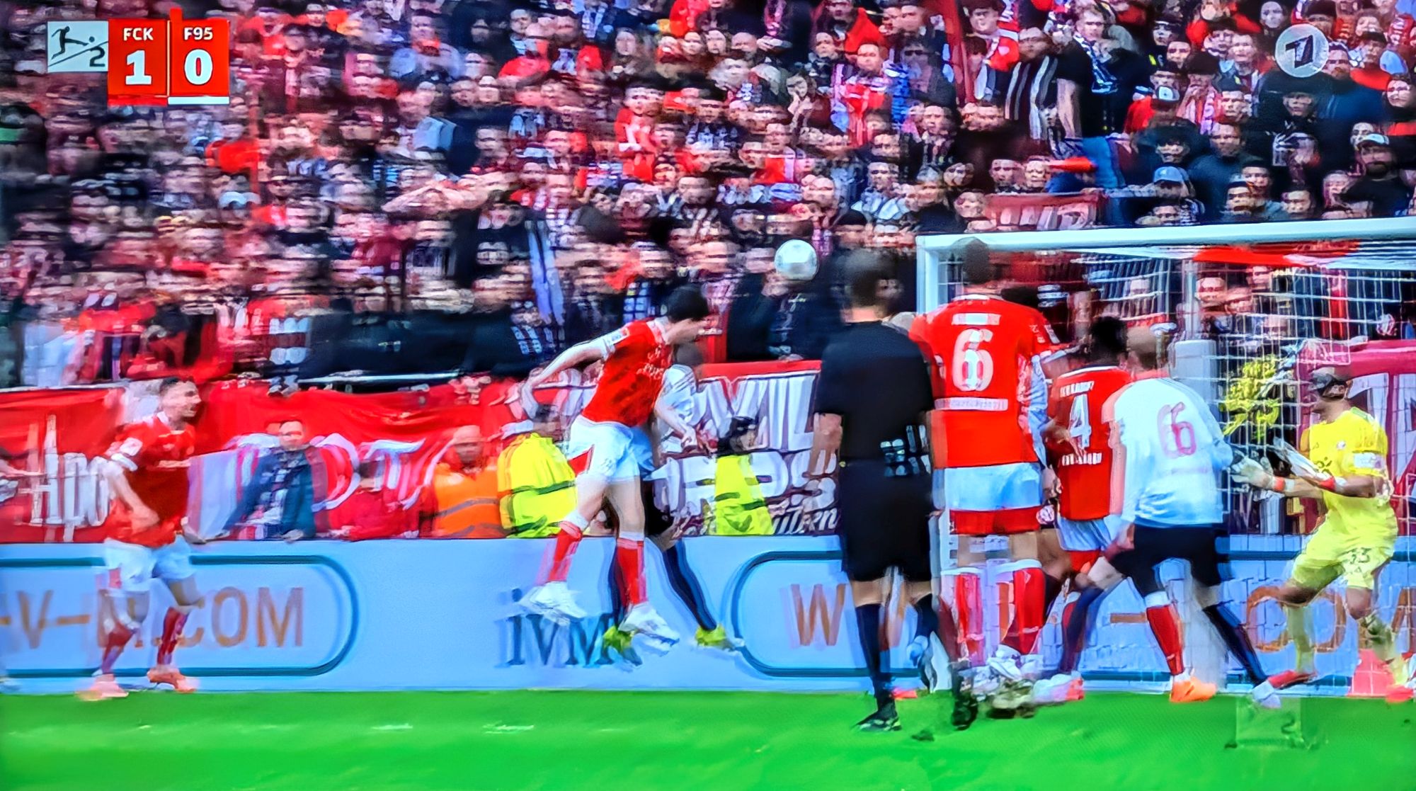 K'lautern vs F95: 1:0 per Kopf (Screenshot ARD)