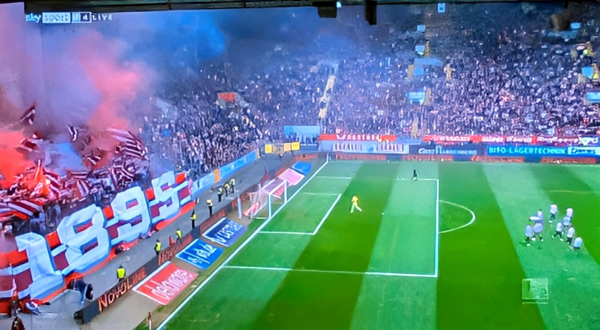 K'lautern vs F95: Hinterher waren die Ultras sauer (Screenshot Sky)