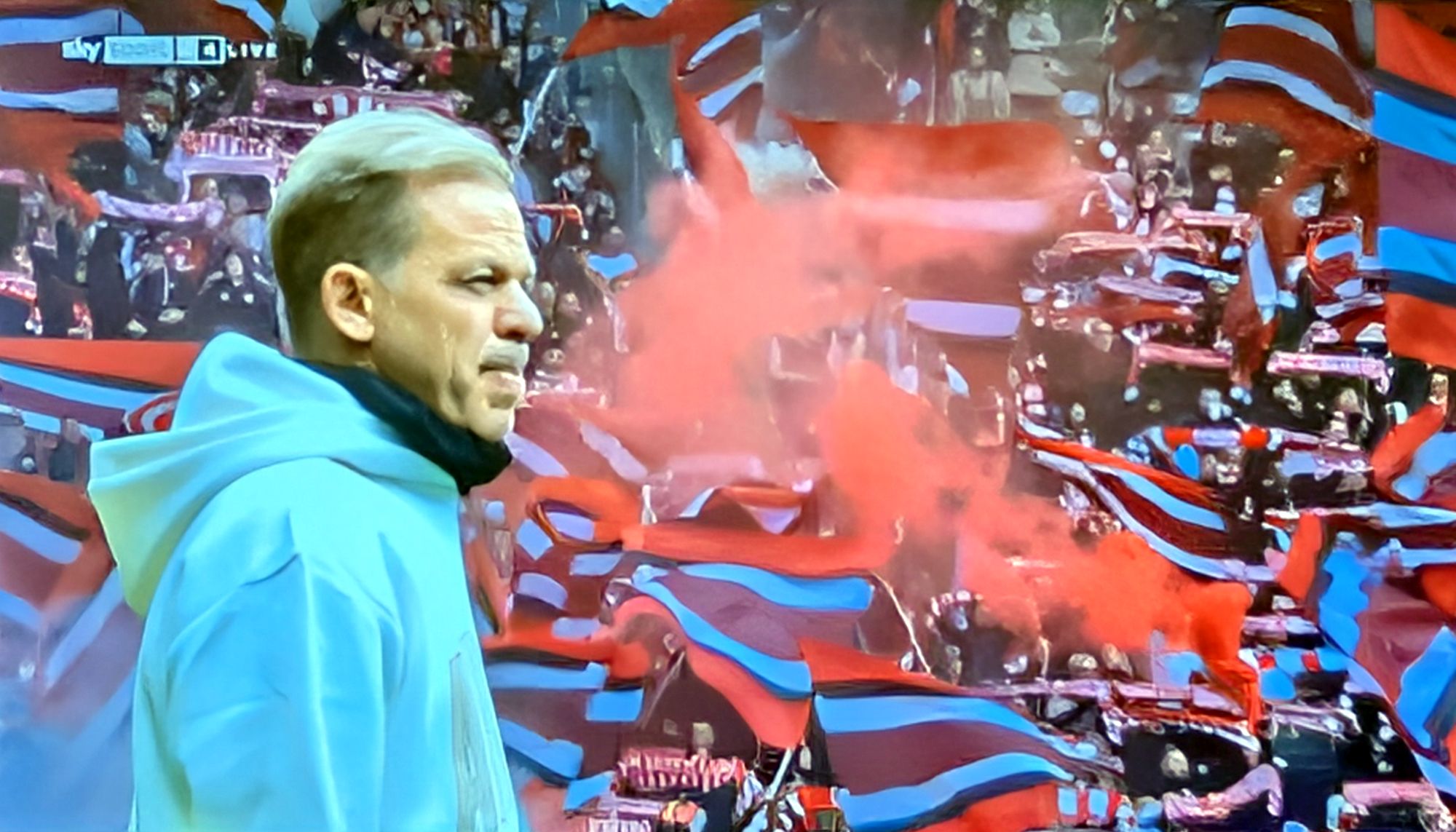 K'lautern vs F95: Trainer Anfang ratlos? (Screenshot Sky)