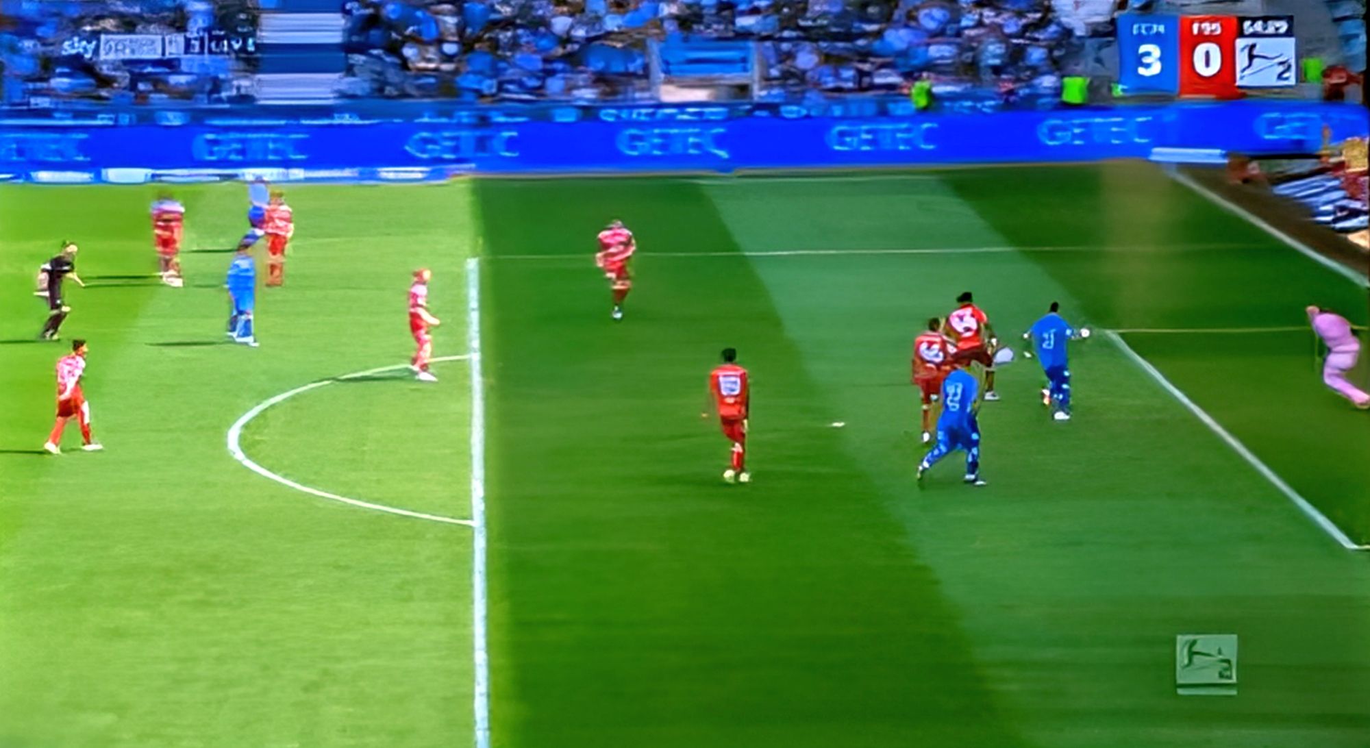 Magdeburg vs F95: Und noch ein Abseitstor für den FCM (Screenshot: Sky)