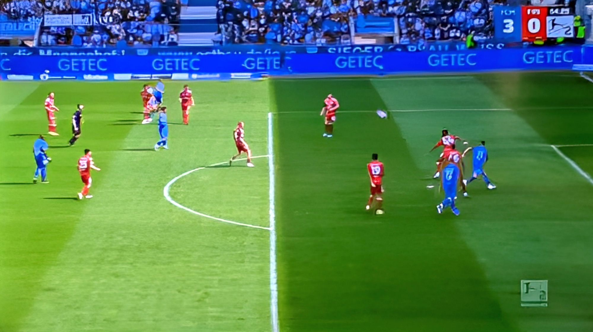 Magdeburg vs F95: Zum Glück nicht das 0:3 (Screenshot: Sky)