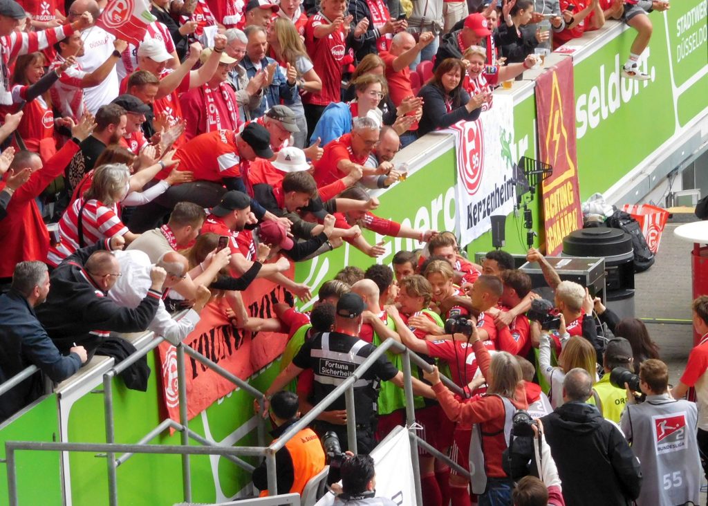F95 vs Elversberg: Der Jubel nach dem 3:0 (Foto: FP)
