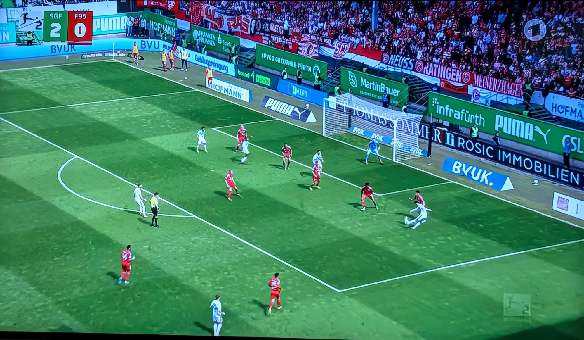 Fürth vs F95: Auch Pech beim 2:0 (Screenshot ARD)