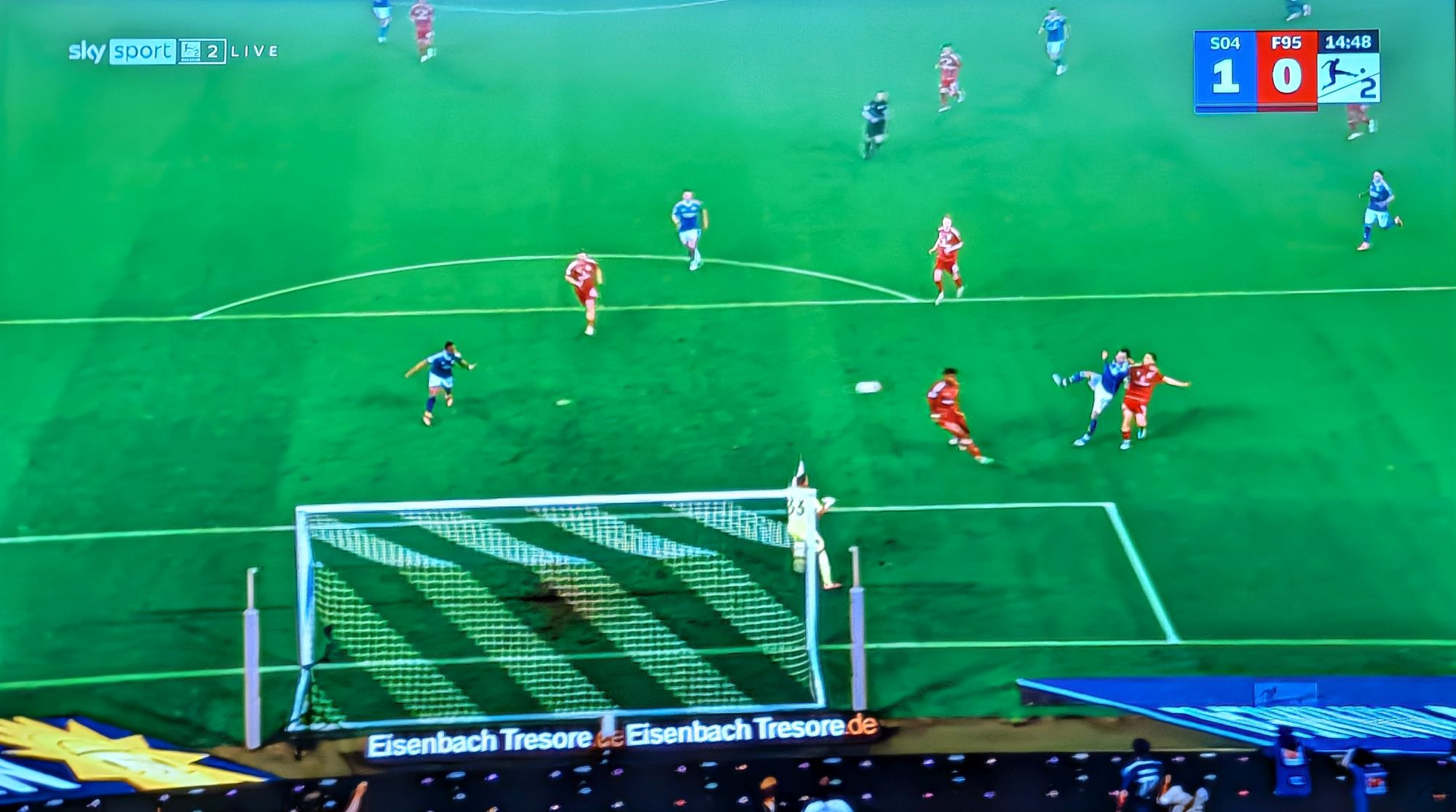 Schalke vs F95: Das entscheidende Tor (Screenshot Sky)