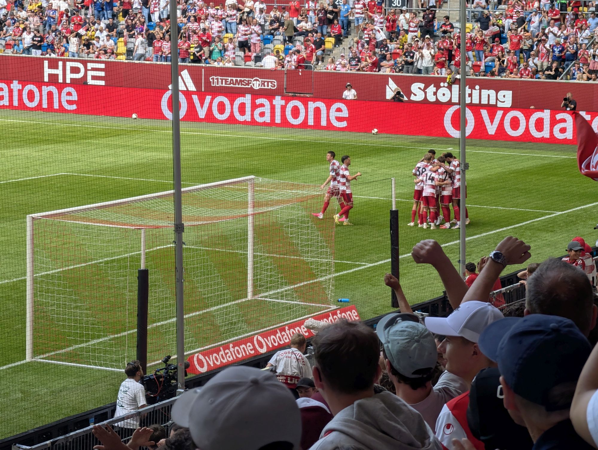 F95 vs BVB: Der Torjubel nach dem Siegtreffer (Foto: FP)