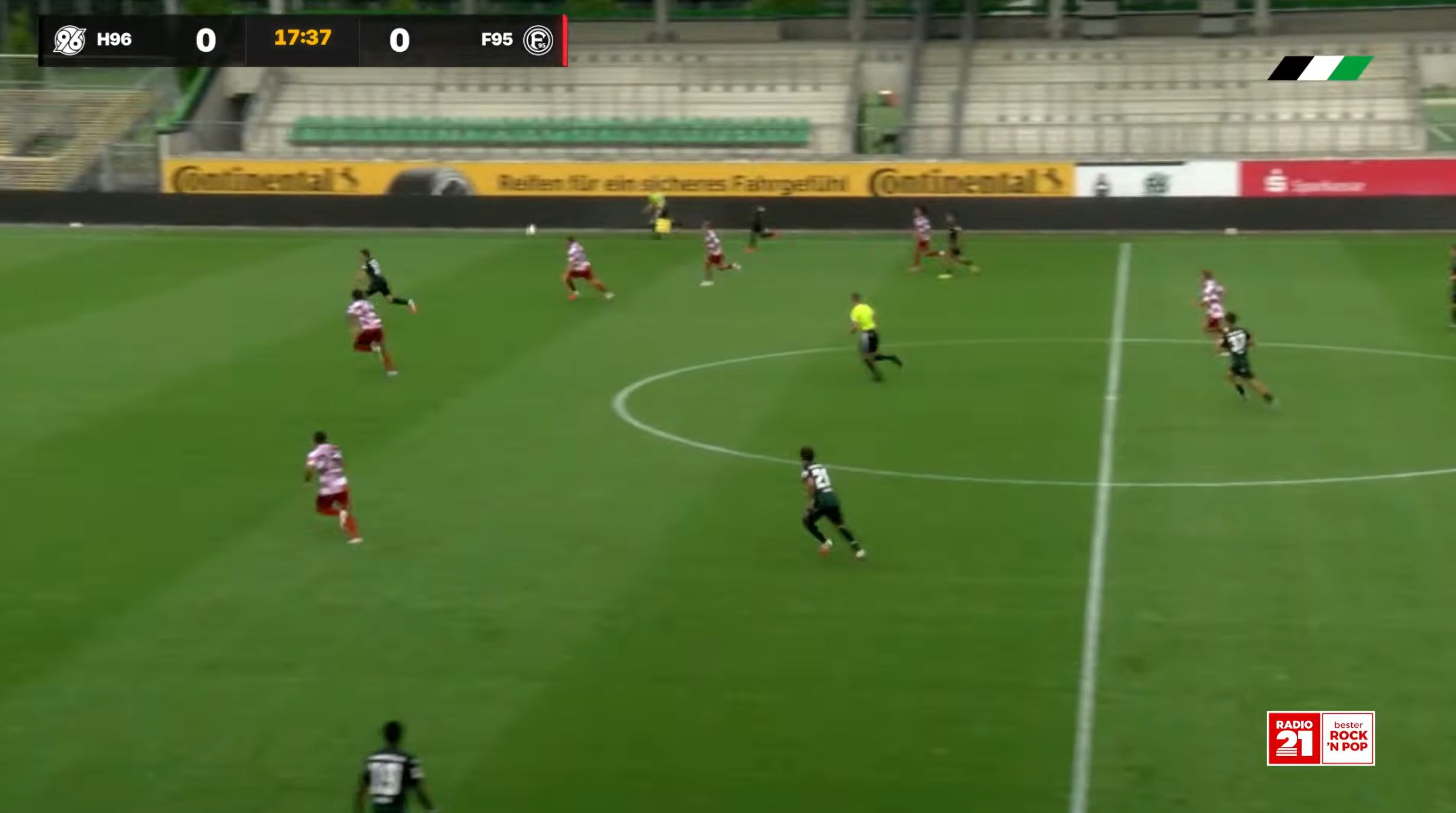 96 vs F95: Das 1:0 für Hanoi (Screenshot H96.tv)