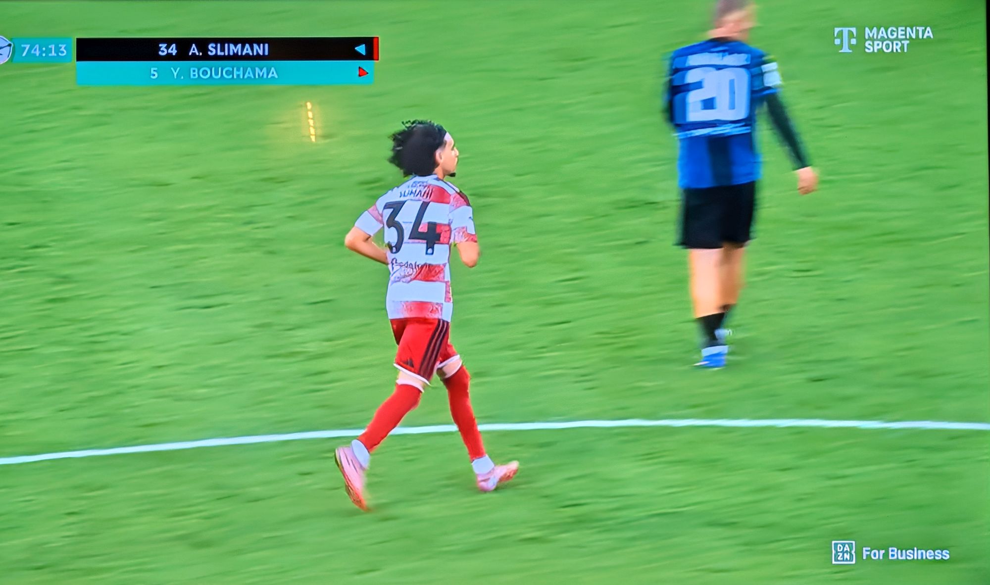 Mannheim vs F95: Anas Slimani brachte Dynamik (Screenshot Magenta TV)